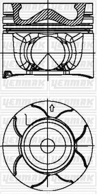 YENMAK 31-04023-000 PISTON SEGMAN Q86.0MM STD -MITSUBISHI 4N15 Euro6-L200 154 PS