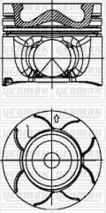 YENMAK 31-04023-000 PISTON SEGMAN Q86.0MM STD -MITSUBISHI 4N15 Euro6-L200 154 PS