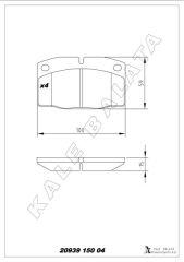 KALE 20939 150 04 ANS KD13 ÖN FREN BALATASI ASCONA 76/88 CORSA A 82.3.93 KADET 1.4 88-95 VECTRA A 88/11.95 OMEGA <94