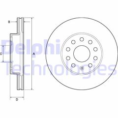 DELPHI BG4701C ÖN FREN AYNASI SEAT LEON-SKODA OCTAVIA 12 >