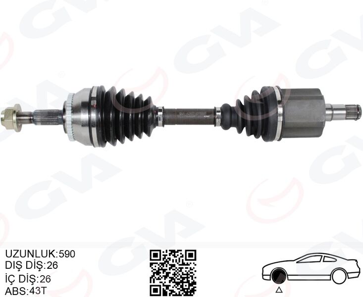 GVA 4499177 ÖN AKS KOMPLE SOL VOLVO S40 I V40 I 1.8-2.0 97>04