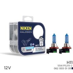 NIKEN 0620030105 NIKEN 12V H11 55W BEYAZ IŞIK AMPUL PG319-2 5000K