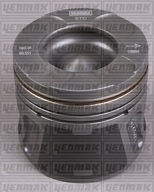 YENMAK 31-04289-061 MOTOR PİSTON SEGMAN 0.60 69.60 mm -20mm DOBLO-FİORİNO-LINEA-GRANDE PUNTO-ASTRA 1.3D MJET 1.3 CDTI EURO 5