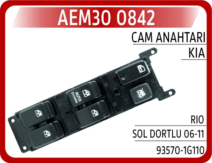 AEM30 0842 CAM ANAHTARI KIA RIO SOL DORTLU 06-11