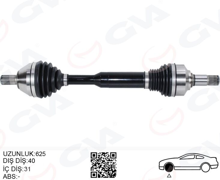 GVA 4499178 ÖN AKS KOMPLE SOL VOLVO XC60 I 15>17 D4-D3 MANULE 6 VİTES