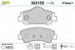 VALEO 9001135 ÖN FREN BALATASI PEUGEOT P301 12> P308 13> CITROEN C-ELYSEE 12> C4 14> 266mm