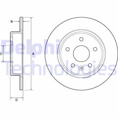 DELPHI BG4761C ARKA FREN AYNASI ASTRA K 15 > 264x60x5DL DOLU