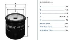 FILTRON FILT OP 537/1 MAREA/PALIO/BRAVA/BRAVO/STILO YAG FILTRESI