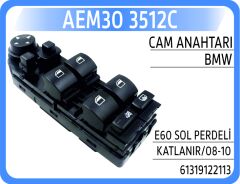 AEM30 3512C CAM ACMA SALTERI ON SOL SIYAH. AYNA KATLAMALI. PERDELI BMW E60 E61