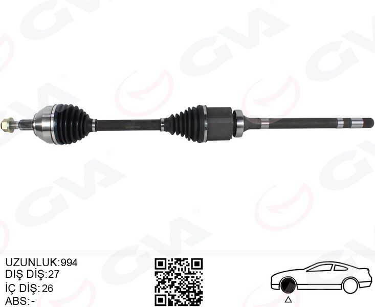 GVA 4434000 ON AKS KOMPLE SAG KUGA I 08>13 2.0 TDCI