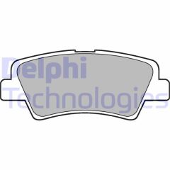 DELPHI LP2295 ARKA FREN BALATA HYUNDAI i20 1.2L G4LA 15-20 1.4L G4LC 15-18 1.4L D4FC CRDi 15-18 / ELANTRA 1.6L D4FB G4FG 16-> / KIA SOUL 1.6L D4FB 14-> / SPORTAGE 1.6L G4FD G4FJ T-GDI 15-> 1.6L D4FE 18->