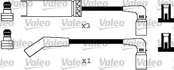 VALEO 346355 BUJİ KABLO SET CHEVROLET KALOS 1.4 02 > LANOS 1.4-1.5 97 > CHEVROLET AVEO 1.5-KALOS 1.5 05 >