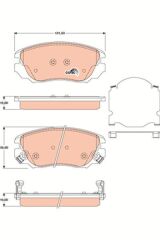 TRW GDB1782 ÖN FREN BALATASI INSIGNIA A 08>17 MALIBU 12> SAAB 9.5 10>12 296 mm 16 İNÇ JANT