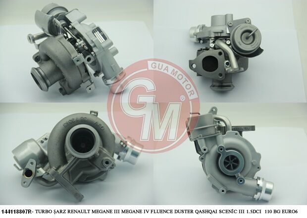 GUA 40714 TURBO ŞARJ RENAULT MEGANE III MEGANE IV FLUENCE DACIA DUSTER QASHQAI SCENİC III 1.5DCI 90 BG EURO6 2013>