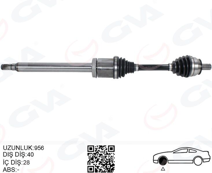 GVA 4499002 ÖN AKS KOMPLE SAĞ VOLVO S60 II 15> 2.0 D-T6-T5 S80 II D4-T6 15> V60 I 13>V70 III 13> OTOM.SANZIMAN