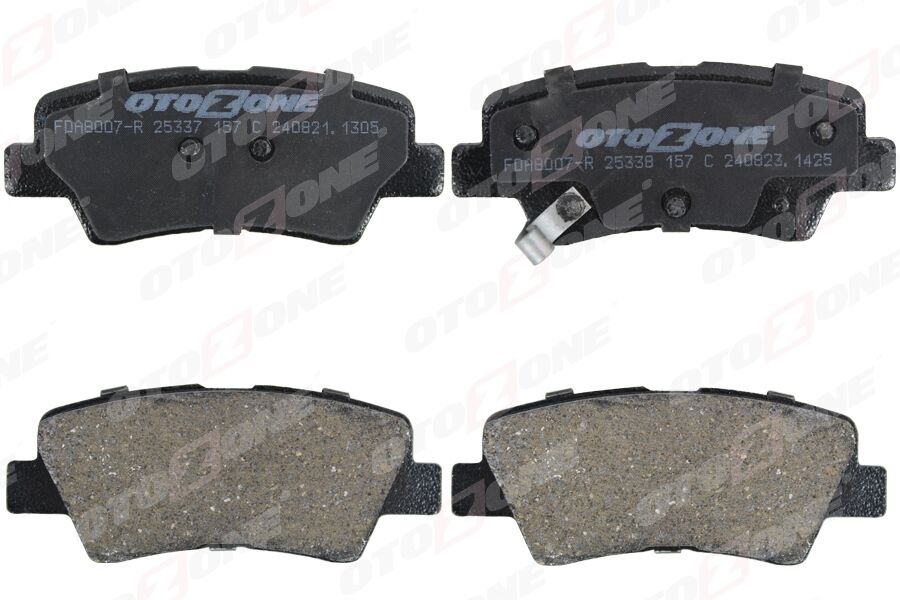 OTOZONE FDA8007-R ARKA FREN BALATA HYUNDAI i20 1.2L G4LA 15-20 1.4L G4LC 15-18 1.4L D4FC CRDi 15-18 / ELANTRA 1.6L D4FB G4FG 16-> / KIA SOUL 1.6L D4FB 14-> / SPORTAGE 1.6L G4FD G4FJ T-GDI 15-> 1.6L D4FE 18->