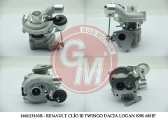 GUA 40650 TURBO ŞARJ RENAULT CLİO II III TWINGO DACIA MCW LOGAN SANDERO K9K 1.5DCI 68HP