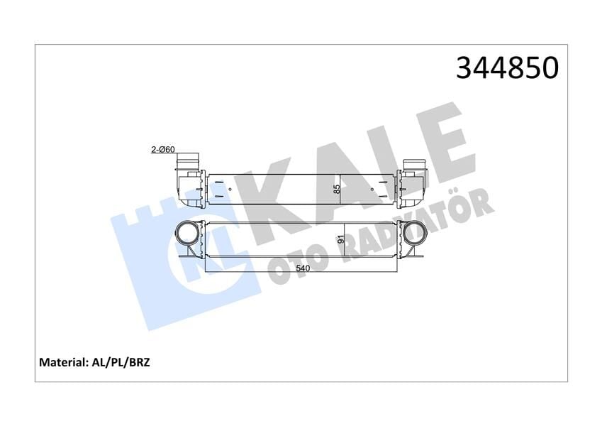 KALE 344850 TURBO RATURBO RADYATORU BMW E39 M47 M57