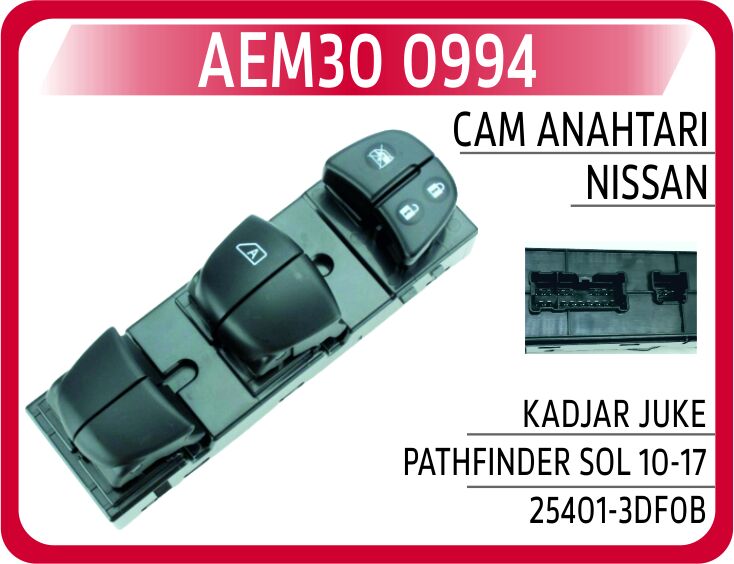 AEM30 0994 CAM ANAHTARI NISSAN KADJAR JUKE PATHFINDER SOL 10-