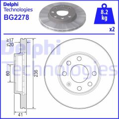 DELPHI BG2278 ÖN FREN AYNASI CORSA B-ASTRA F-VECTRA A-ASCONA C-COMBO B 94-01 AVEO-KALOS 03> 246x19.9x4DLxHAVALI 90511111-93182291-93281952