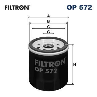 FILTRON OP572 YAĞ FİLTRESİ C1-P107 1.0-COROLLA 1.3-1.3 12V-1.6-1.8 - AVENSIS 1.6-1.8-YARIS 1.3-1.5-CAMRY-CARINA
