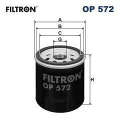 FILTRON OP572 YAĞ FİLTRESİ C1-P107 1.0-COROLLA 1.3-1.3 12V-1.6-1.8 - AVENSIS 1.6-1.8-YARIS 1.3-1.5-CAMRY-CARINA