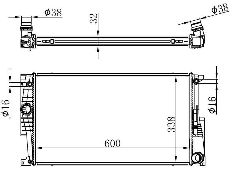 ORIS BBM159032 MOTOR SU RADYATORU BMW N20 N26 N55 B38 F20 F21 F22 F23 F30 F31 F34 F35 F32 F33 F36
