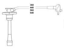 HELLUX HBK.3670 BUJİ KABLOSU TOYOTA COROLLA 1.6L 4A-FE AE101 AE111 DOHC enjeksiyonlu 92-00