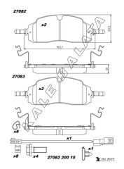 KALE 27082 200 15 MSH KD20 ON FREN BALATASI YENI TRANSIT CUSTOM-VW CARAVELLE-TRANSPORTER 23>