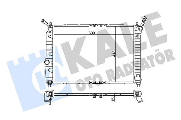 KALE 372200 RADYATÖR CHEVROLET AVEO-KALOS AL/PL/BRZ 600x418x16