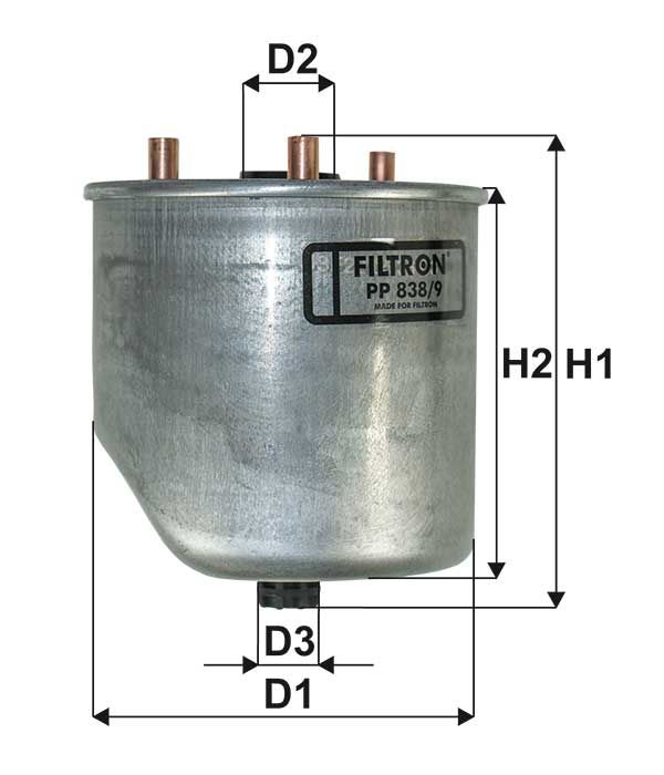 FILTRON FILT PP 838/9 FOCUS COURIER FIESTA MONDEO MAZDA II S40 S60  YAKIT FILTRESI DV6  EURO 5