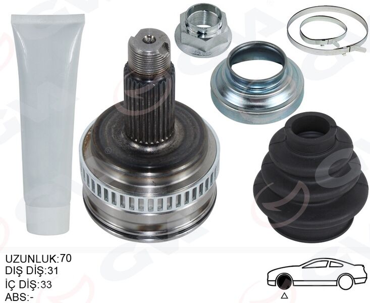 GVA 4499011K AKS KAFASI DIŞ SAĞ/SOL BMW E81 E87 E90 E92 E93 119MM