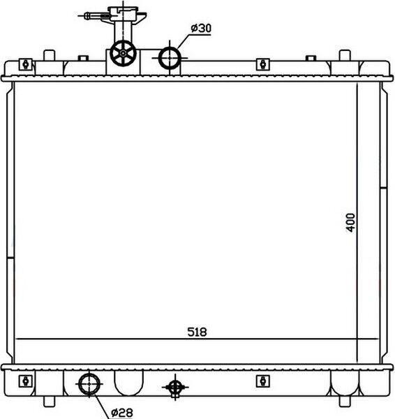ORIS BSZ901016 RADYATOR BRAZİNG MT 400X525X16 SWİFT 1.2İ/1.6İ 2010 641758