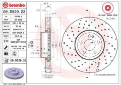 BREMBO 09D52923 FREN DISKI ON MERCEDES W205 S205 C205 A205 W213 S213 C238