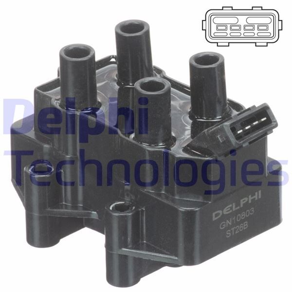 DELPHI GN10803-12B1 ATEŞLEME BOBİNİ P306 93-01 P106 91-01 1.0-1.1-1.4 1.6 P205-P405-AX-ZX-ROVER 420 95-00 820 TU3M -TU1M-TU5J-TU9M