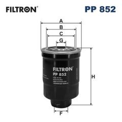 FILTRON PP852 YAKIT FİLTRESİ OPEL CAMPO 2.5 D 76HP 90-94