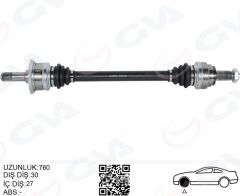 GVA 4499202 KOMPLE AKS ARKA SOL BMW N20 F10 F12 F13 F06 760MM DİŞ 30 DİFERANSİYEL DİŞ 27
