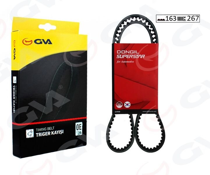 GVA 58163267DO TRİGER KAYIŞI 163x267 AVENSIS 2.0 İ 97-03 -CAMRY 2.2 İ 91-01 -CARINA 2.0 İ 87-97 -RAV4 2.0 İ 9