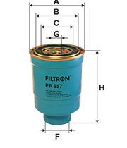 FILTRON FILT PP 857 PICK-UP (D22) : NP300 (D22) 11-15 : VANETTE (C23) 2.3 D 96-01 : TERRANO (R20) 2.7 TD/2.7 TDI/3.0 DI 93-06 YAKIT FILTRESI .
