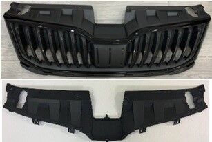 PRO-A 290823 ON PANJUR PARLAK CERCEVE UST PLASTIK BIRLIKTE PARLAK SIYAH KOMPLE OCTAVIA 2018-2021