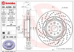 BREMBO 09A29933 FREN DISKI ON DUAL CAST MASERATI