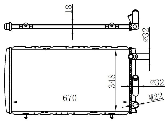 ORIS BRN037018 RADYATÖR BRAZİNG R21-CNCRD-MNGR-OPT AC MEK 667x355x18