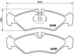 BREMBO P50081 FREN BALATASI ARKA MERCEDES SPRINTER B901>B904 . VW LT 28-35-46 KULAKLI KUCUK TIP