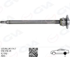 GVA 4499152 AKS MILI ARKA SOL INCE KISA 840mm MERCEDES SPRINTER B906 . VW CRAFTER 30-35-50 Z:26-29 PORYALI