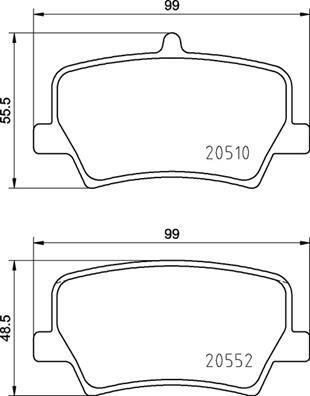 BREMBO P86032 ARKA BALATA VOLVO XC40 D3 D4 T3 T4 T5 2018 >