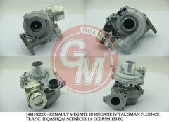 GUA 40652 TURBOSARJ MERCEDES VITO OM622 W447 . RENAULT TRAFIC III 15> MEGANE IV 15> FLUENCE 13> TALISMAN 15> K ADJAR 15> X-TRAIL III 16> QASHQAI II 13> R9M 1.6 dCi