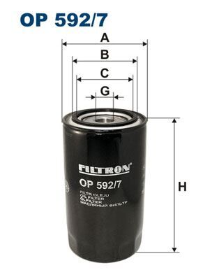 FILTRON OP592.7 YAĞ FİLTRESİ IVECO DAILY III-IV 04>11 3.0 F1C