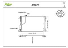 VALEO 860020 KLIMA RADYATORU MERCEDES W204 S204 C204 C218 W212 A207 C207 X204