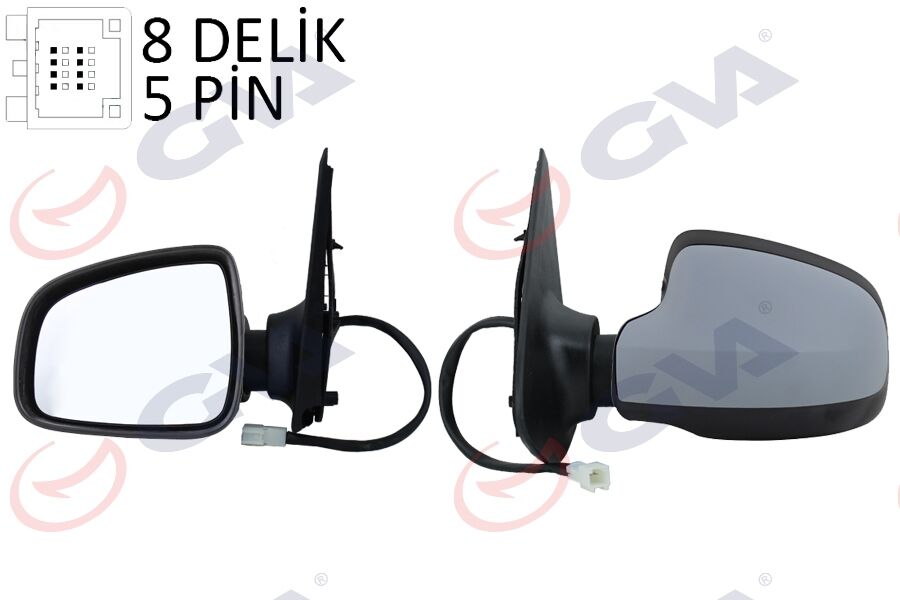 GVA 1019167 DIŞ DİKİZ AYNASI SOL SANDERO STEPWAY 12> ELEKTRİKLİ ISITMALI ASTARLI KONVEKS SENSÖRSÜZ VM-6804EHPL