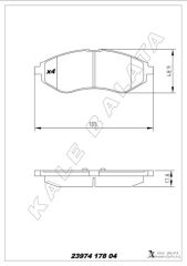 KALE 23974 178 04 ANS KD13 ÖN FREN BALATASI CHEVROLET AVEO 05> KALOS 02>